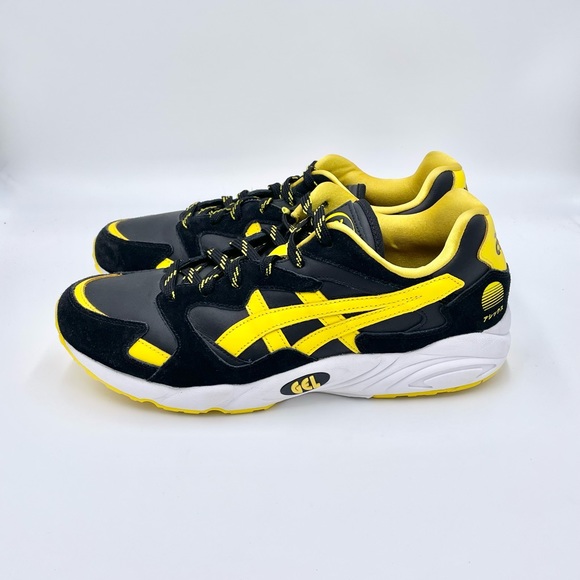 Asics Gel Diablo ‘Welcome To The Dojo’ Sun Logo Yellow Black Sneaker Men’s Sz 10 - Picture 5 of 11